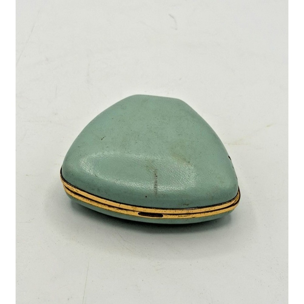 Vintage Westclox Travel Alarm Clock Germany Aqua Blue Clamshell Case For Parts - Picture 5 of 5
